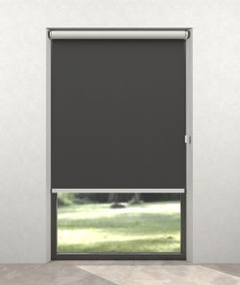 Essential Anthracite electric roller blinds blackout