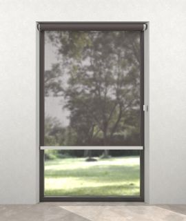 Texture Anthracite smart roller blinds